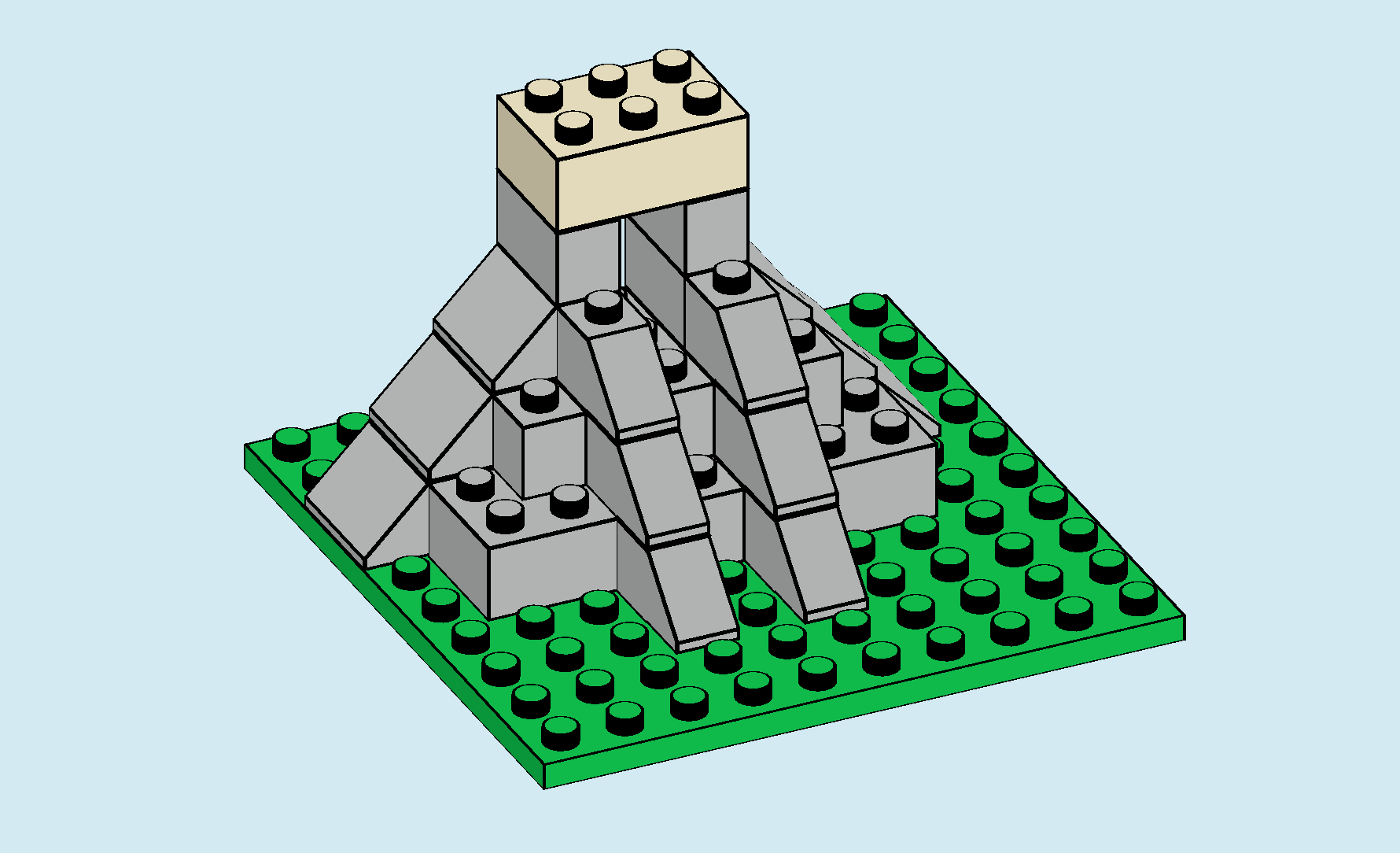 imagem de uma piramide de lego
